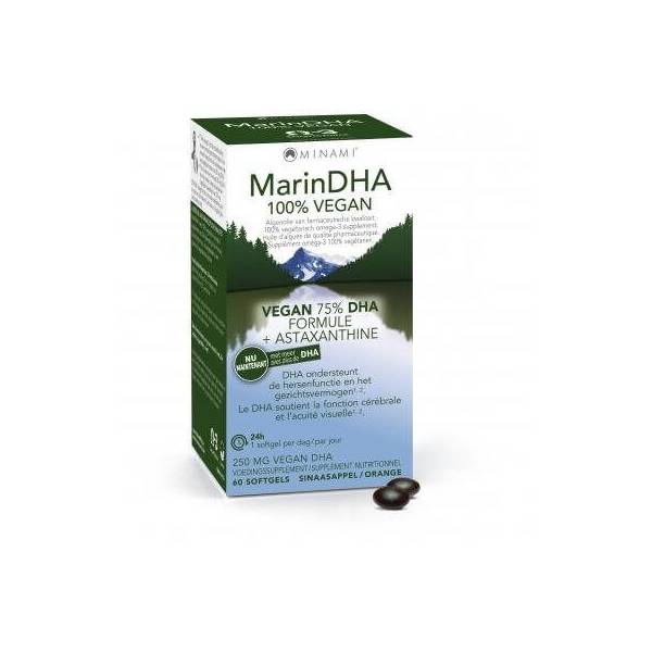 MarinDHA 100% Vegan 60 softgels - Minami Nutrition - Acides Gras essentiels (Omega) - 1