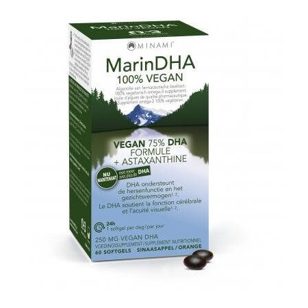 MarinDHA 100% Vegan 60 softgels - Minami Nutrition - Acides Gras essentiels (Omega) - 1