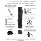Charbon actif Binchotan 1 pièce avec support spirale métallique - Black+Blum - 4 - Herboristerie du Valmont