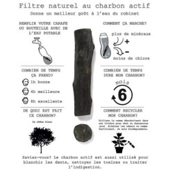 Charbon actif Binchotan 1 pièce avec support spirale métallique - Black+Blum - Charbon végétal activé & levures - 4