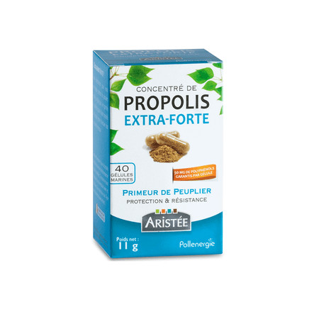 Propolis brune de peuplier extra forte 40 gélules - Aristée - Produits de la Ruche - 1