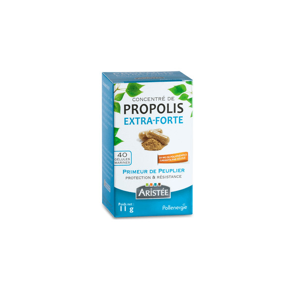 Propolis brune de peuplier extra forte 40 gélules - Aristée - Produits de la Ruche - 1