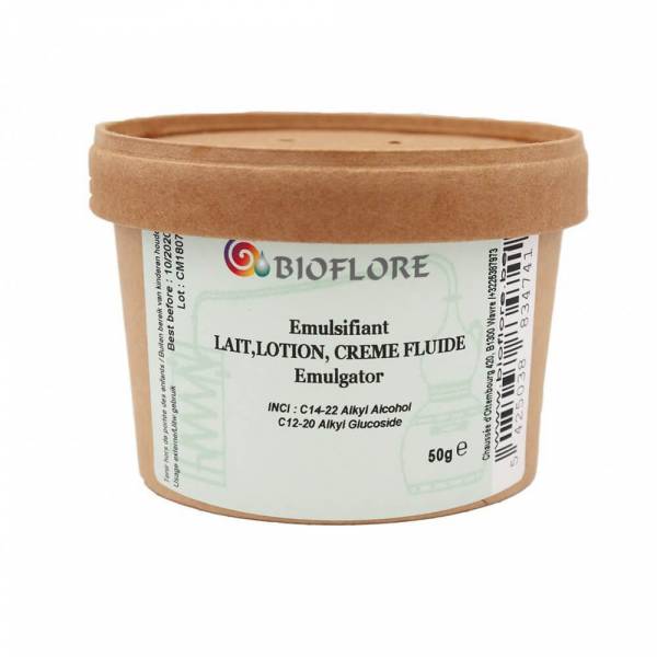 Cire pour émulsifiant pour lait lotion et crème fluide 50 gr - Bioflore - 1 - Herboristerie du Valmont