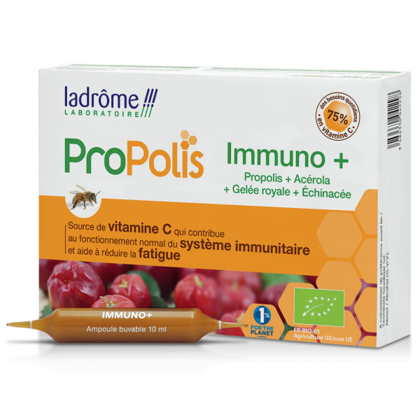 Immuno+ Ampoules à la propolis Bio 20 ampoules - Ladrôme - 1 - Herboristerie du Valmont