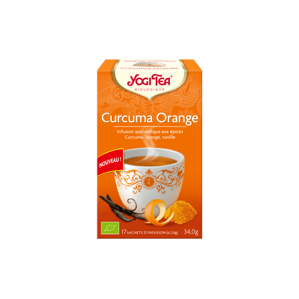 Yogi Tea 'Curcuma Orange' Bio 17 sachets - Thé Ayurvedic - <p>Infusion ayurvédique aux épices : curcuma, réglisse, cannelle</p>