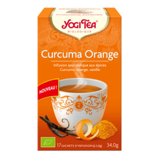 Yogi Tea 'Curcuma Orange' Bio 17 sachets - Thé Ayurvedic - <p>Infusion ayurvédique aux épices : curcuma, réglisse, cannelle</p>