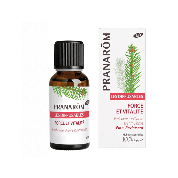 Synergie d'huiles essentielles - Bio 'Force et vitalité' 30 ml - Pranarôm - Huiles essentielles à diffuser - 1