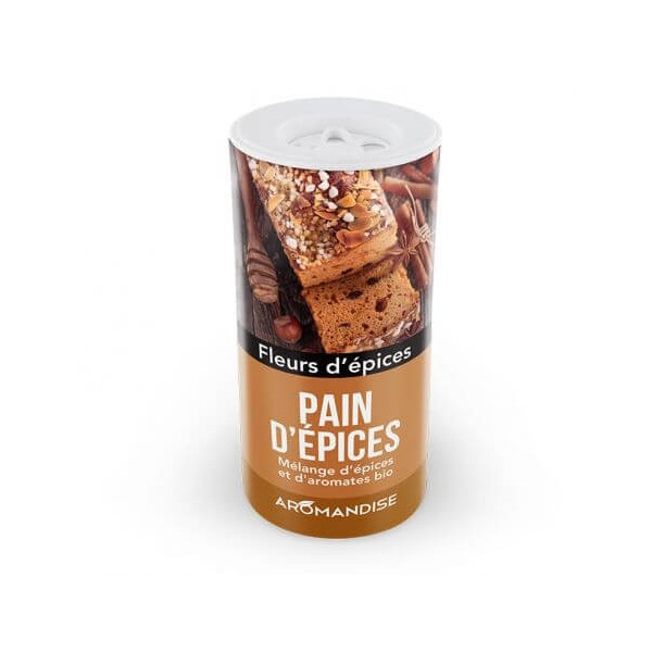 Fleurs d'épices Pain d'épices Tube poudreur 50 gr - Aromandise - Epices en vrac, aromates et condiments - 1