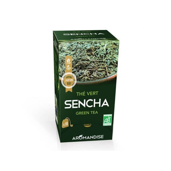 Thé Vert Sencha 18 sachets BIO - Aromandise - Tisanes en infusettes - 1