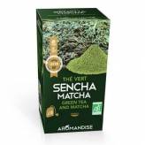 Thé Vert Sencha et Matcha 18 sachets BIO - Aromandise - Tisanes en infusettes - 1