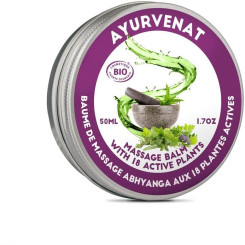 Baume de massage Abyhanga BIO 50 ml - Ayurvenat - Baumes et beurres de soins + - 1