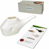 Lota (Jala Neti) en plastique blanc 150 ml avec sel de l'Himalaya - Lota, Neti Pot et Gratte Langue - 1-Lota (Jala Neti) en plastique blanc 150 ml