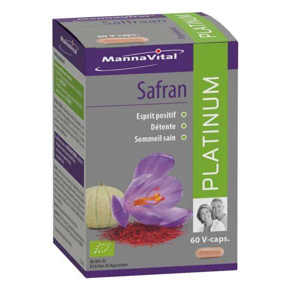 Safran Platinum (Extrait standardisé) BIO 60 capsules - Mannavital - Extraits de plantes standardisés (EPS) + - 1