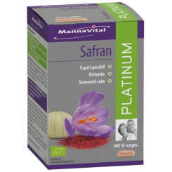 Safran Platinum (Extrait standardisé) BIO 60 capsules - Mannavital - Extraits de plantes standardisés (EPS) - 1