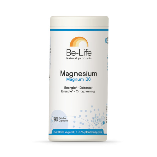 Magnésium Magnum B6 90 gélules - Be Life - 1 - Herboristerie du Valmont