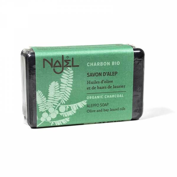Savon d'Alep au charbon de bois Bio 100 gr - Najel - Savon d'Alep + - 1