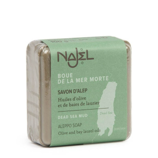 Savon d'Alep à la boue de la Mer Morte 100 g - Najel - 1 - Herboristerie du Valmont Savon d'Alep à la boue de la Mer Morte 100 g - Najel - 1 - Herboristerie du Valmont