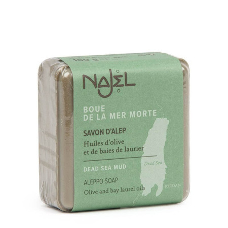 Savon d'Alep à la boue de la Mer Morte 100 g - Najel - Hygiène au quotidien - 1