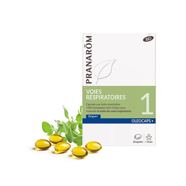 Voies respiratoires Origan+ 30 capsules BIO- Pranarôm - Huiles essentielles - 1