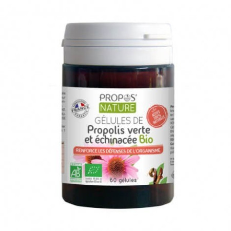 Propolis verte et échinacée 60 gélules BIO - Propos'Nature - Défenses naturelles - Immunité  - 1