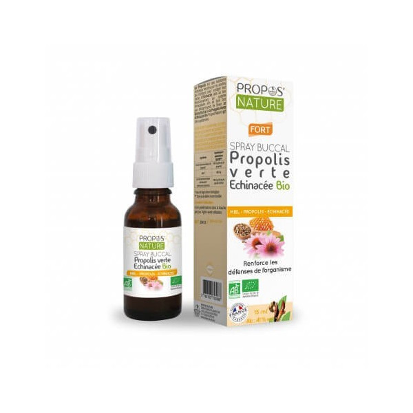 Spray buccal à la Propolis verte et Echinacée Bio 15 ml - Propos'Nature - Voies respiratoires - 1