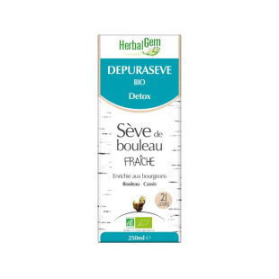 Dépurasève Bio (Sève de Bouleau) - Nouvelle formule - 250 ml - Herbalgem - 1 - Herboristerie du Valmont