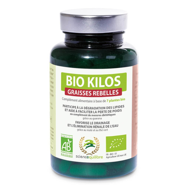 Bio Kilos  - Graisses Rebelles - 90 comprimés - Science & Equilibre - Minceur et Anticellulite - 1