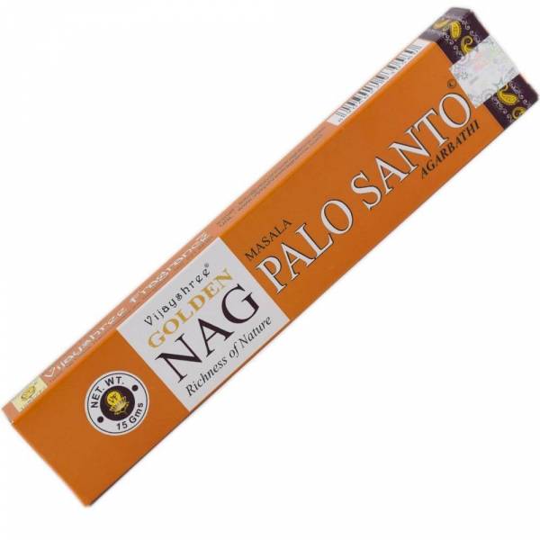 Encens en baguette - Golden Nag Palo Santo 15 gr - Vijayshree - 1 - Herboristerie du Valmont