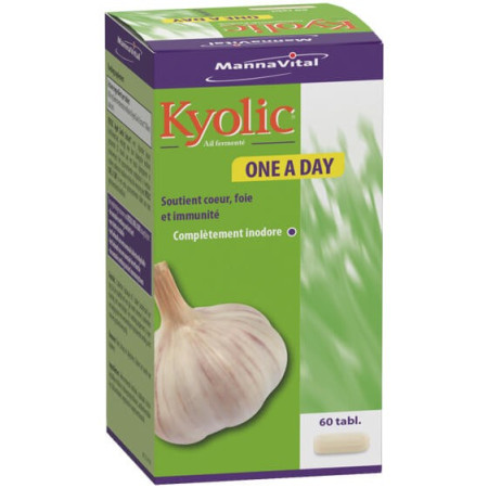 Ail Kyolic One a Day 60 comprimés - Mannavital - Gélules de plantes - 1