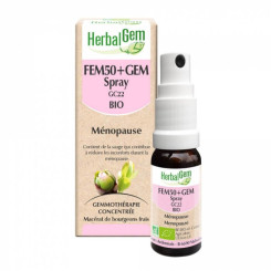 Fem50+ Gem - Ménopause - Spray 15 ml Bio - Herbalgem - GC22 - Gemmothérapie - 2