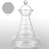 Carafe Alladin Fleur de vie gravée Platine - 1.3L - Nature's design - Carafe Alladin - 1-Carafe Alladin Fleur de vie gravée Argent - 1.3L - Nature's design
