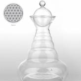 Carafe Alladin Fleur de vie gravée Platine - 1.3L - Nature's design - Carafe Alladin - 1