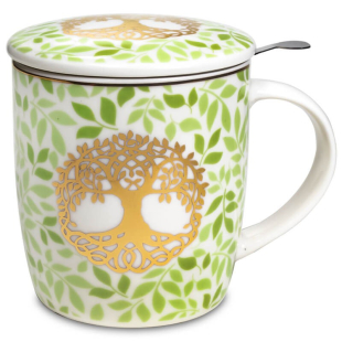 Tisanière Arbre de vie en porcelaine avec filtre - Accessoires autour des tisanes et du thé - 1 Tisanière Arbre de vie en porcelaine avec filtre - Accessoires autour des tisanes et du thé - 1