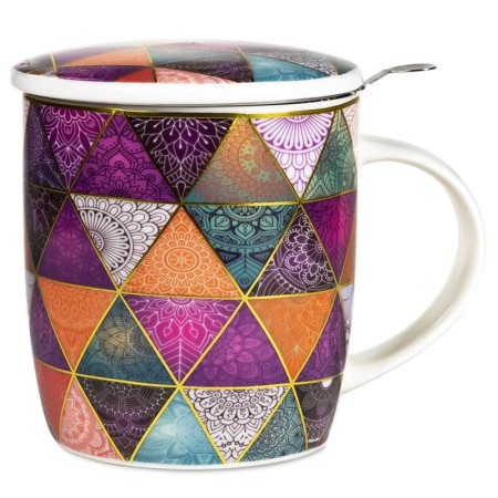 Tisanière Patchwork en porcelaine avec filtre - Accessoires autour des tisanes et du thé - 1 Tisanière Patchwork en porcelaine avec filtre - Accessoires autour des tisanes et du thé - 1