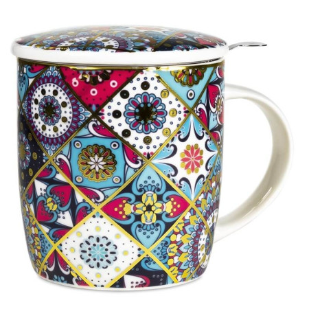 Tisanière Orientale en porcelaine avec filtre - Accessoires autour des tisanes et du thé - 1 Tisanière Orientale en porcelaine avec filtre - Accessoires autour des tisanes et du thé - 1