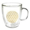 Tasse à Thé en verre - Fleur de Vie Or - 400 ml - Accessoires autour des tisanes et du thé - 1-Tasse à Thé en verre - Fleur de Vie Or - 400 ml