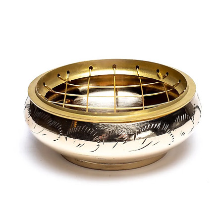 Brûle encens en laiton - 7.5 x 3 cm - Encens, Résines Traditionnelles & Fumigation - 1 Brûle encens en laiton - 7.5 x 3 cm - Encens, Résines Traditionnelles & Fumigation - 1