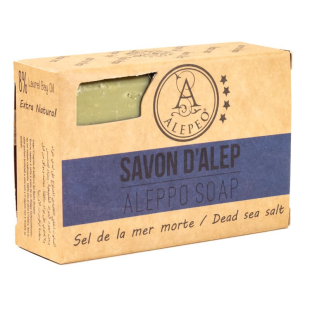 Savon d'Alep à 8 % d'huile de laurier et au Sel de la mer morte 100 gr - Alepeo - 1 - Herboristerie du Valmont Savon d'Alep à 8 % d'huile de laurier et au Sel de la mer morte 100 gr - Alepeo - 1 - Herboristerie du Valmont