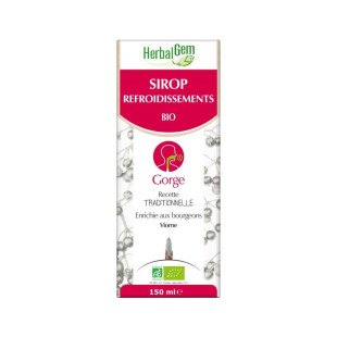 Sirop Refroidissements Bio (sureau - propolis - échinacée) 150 ml - Herbalgem - 1 - Herboristerie du Valmont