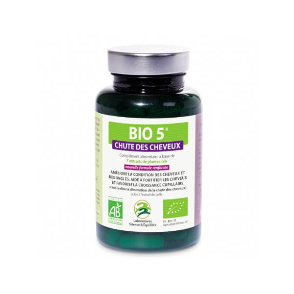 BIO 5 Haarausfall 90 Tabletten Bio - Wissenschaft & Balance - Haut - Nägel - Haar - 1