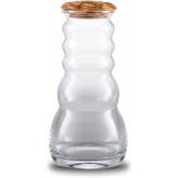 Carafe Vital water "Cadus" Fleur de vie bouchon bois d'olivier - 1 L - Nature's design - Accessoires autour des tisanes et du th