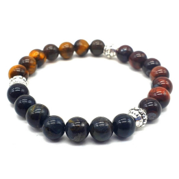 Armband mit drei Schutzsteinen – 8 mm – Lithotherapie – Heilsteine – Schmuck – 1