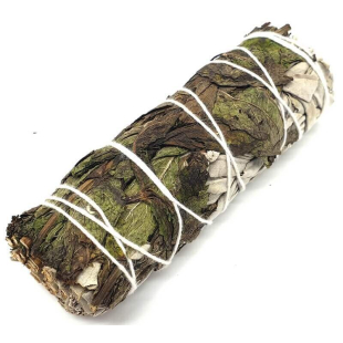 Bâton de fumigation +/- 25 g- Sauge blanche et Menthe - Encens, Résines Traditionnelles & Fumigation - 1 Bâton de fumigation +/- 25 g- Sauge blanche et Menthe - Encens, Résines Traditionnelles & Fumigation - 1
