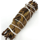 Bâton de fumigation +/- 35 g - Sauge noire  Armoise - Encens, Résines Traditionnelles & Fumigation - 1-Smudge stick +/- 35 g - Zwarte salie Bijvoet