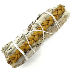 Räucherstäbchen ca. 25 g – Kalifornischer weißer Salbei und Heugeflecht – Weihrauch, traditionelle Harze & Räucherwerk – 1