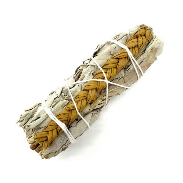 Räucherstäbchen ca. 25 g – Kalifornischer weißer Salbei und Heugeflecht – Weihrauch, traditionelle Harze & Räucherwerk – 1