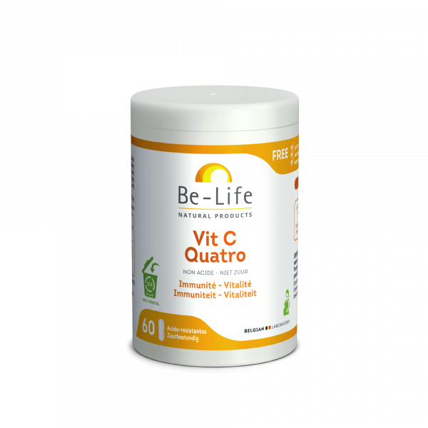 Vit C Quatro  60 gélules - Be-Life - Vitamine C, Acérola et Bioflavonoïdes - 1