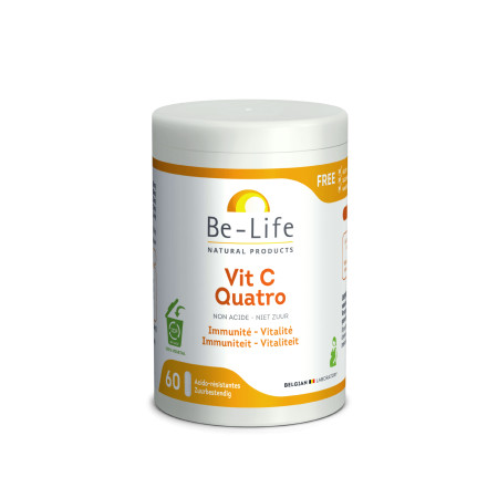 Vit C Quatro  60 gélules - Be-Life - Vitamine C, Acérola et Bioflavonoïdes - 1