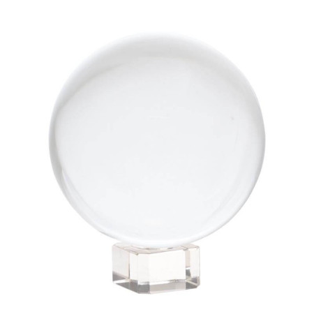 Sphère de Cristal 6 cm sur base en verre - Idées Cadeaux - 1