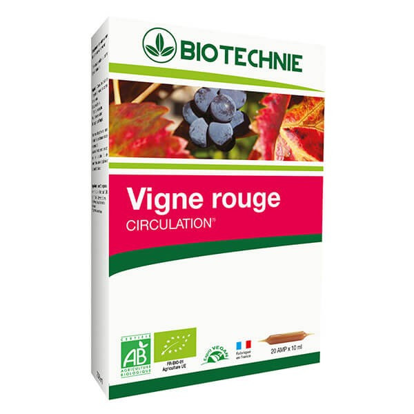 Infusion circulation vigne rouge - Tisane vigne rouge bio